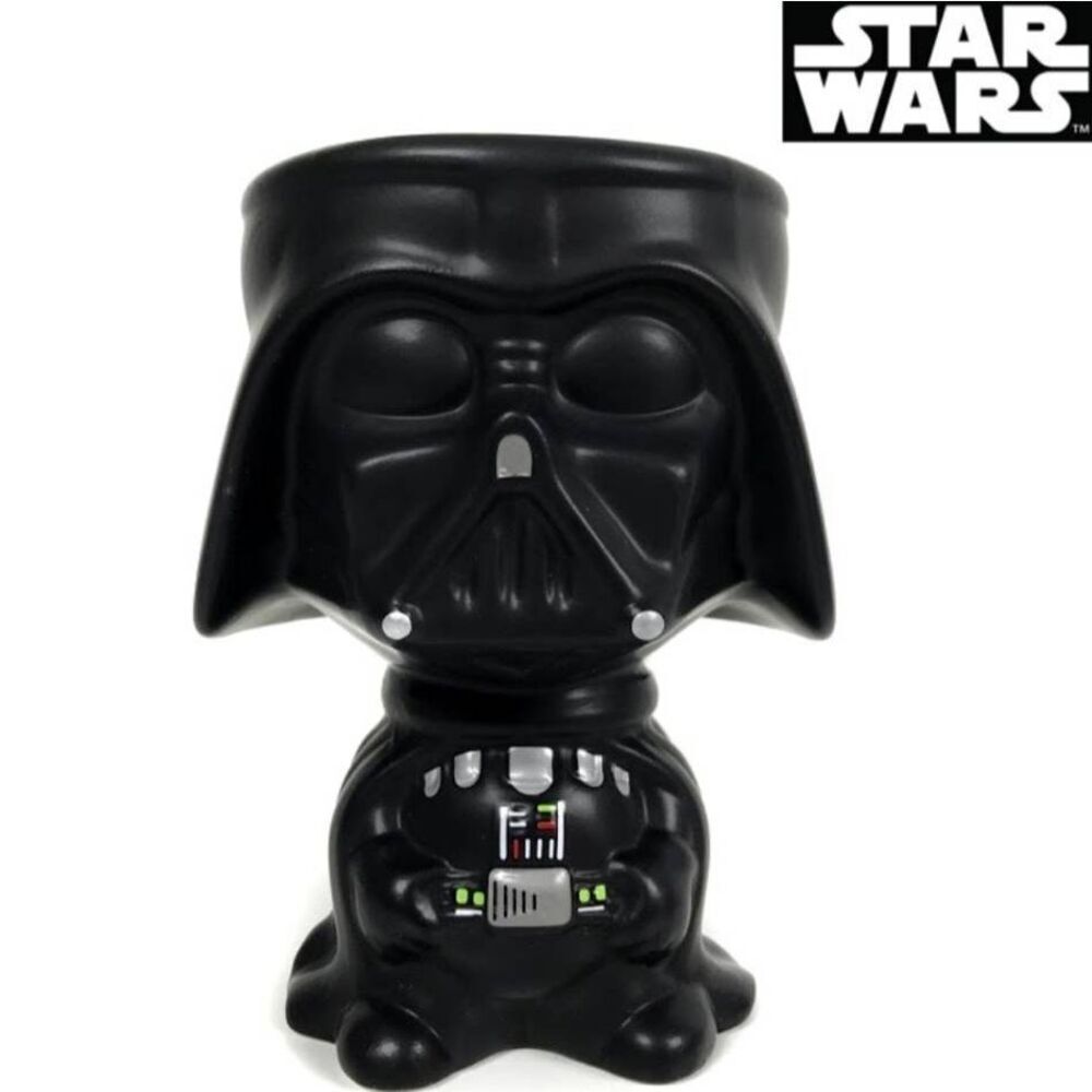 🔸️Star Wars Black 3D Darth Vader Ceramic Goblet/Planter/Candy Container